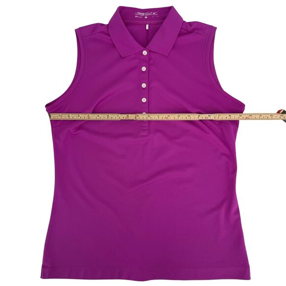 Nike Golf Sleeveless Polo, Magenta, L - Picture 3 of 8